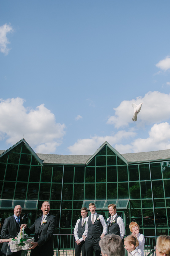 Surprise Dove Release at the End of a Wedding /// AndreaDozier.com