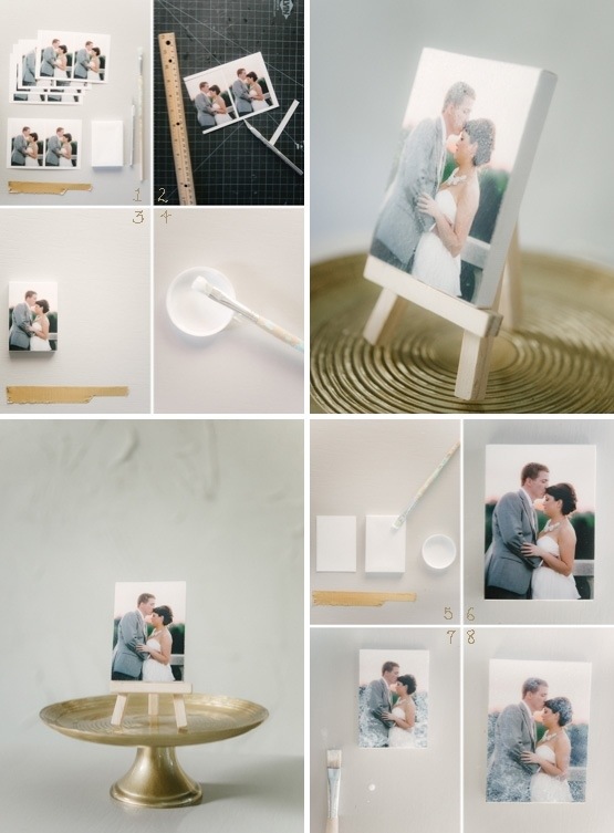 DIY Mini Canvas with Wedding Photos by AndreaDozier.com