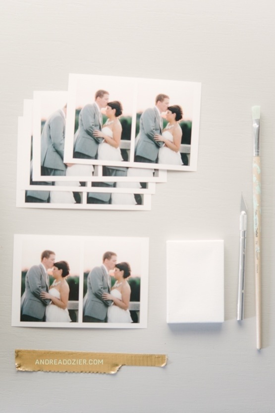 DIY Mini Canvas with Wedding Photos by AndreaDozier.com