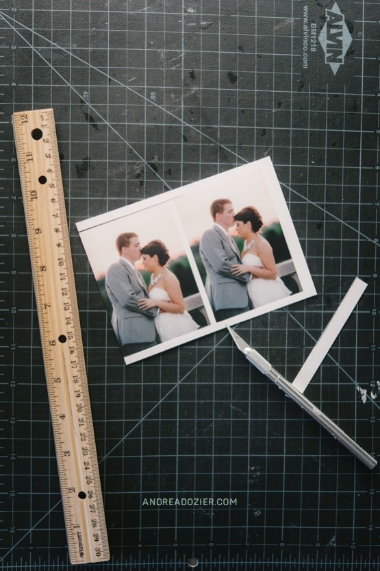 DIY Mini Canvas with Wedding Photos by AndreaDozier.com