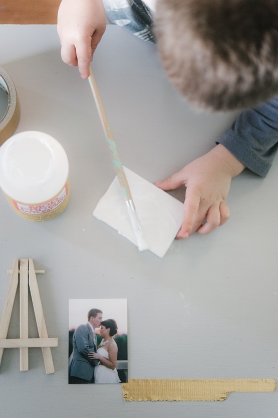DIY Mini Canvas with Wedding Photos by AndreaDozier.com