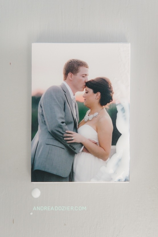 DIY Mini Canvas with Wedding Photos by AndreaDozier.com