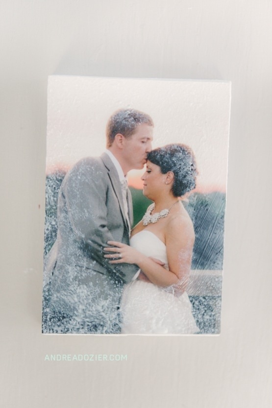 DIY Mini Canvas with Wedding Photos by AndreaDozier.com